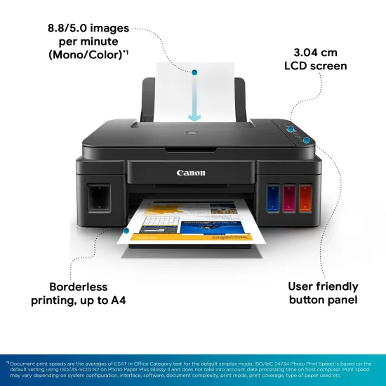 Canon Ink Tank Color Printer PIXMA G2012 A4 Multi Function With 2 Bottle Black Ink Extra