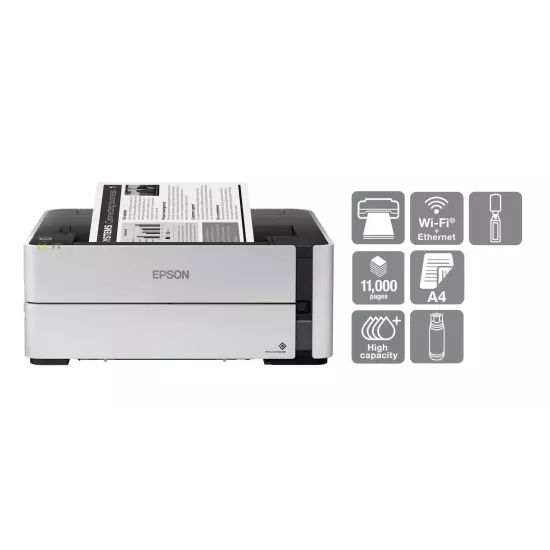 Epson Ink Tank Printer Mono M1170 A4 Single Function with Duplex | Lan | WiFi