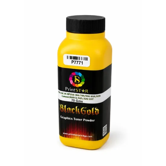 Printstar Laser Toner Powder HP 36A | 88A 70gm Black Gold ( Extra Dark)