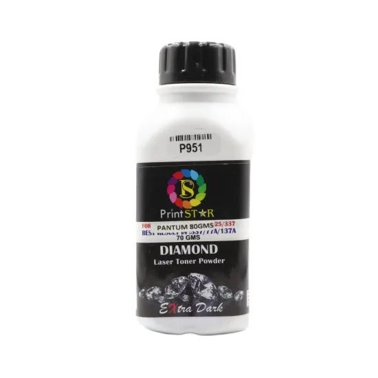 Printstar Laser Toner Powder Pantum Universal 80gm Black (Extra Dark)