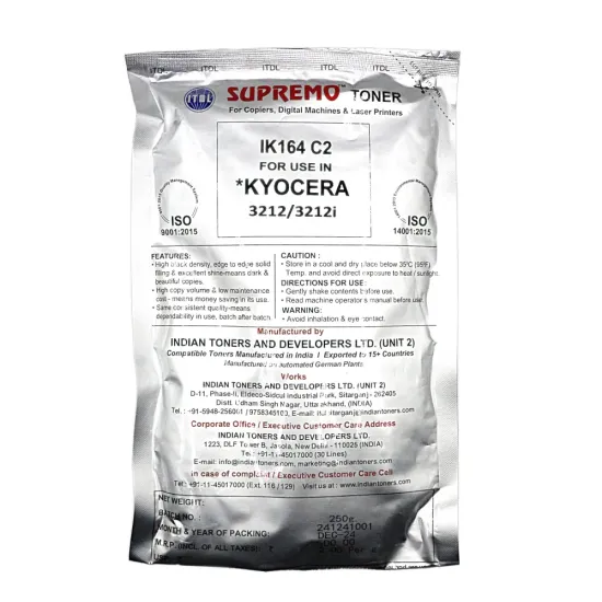 ITDL Copier Toner Powder For Kyocera IK164-C2 250gm Black