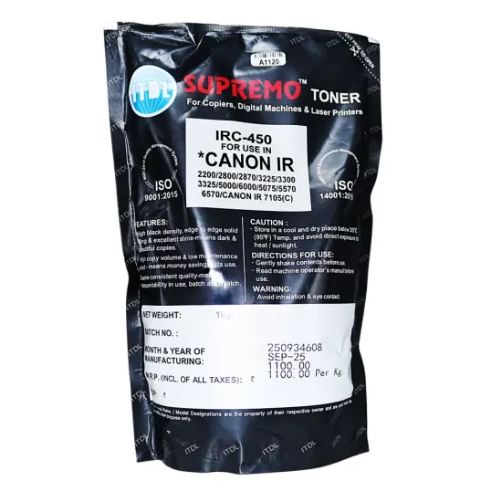 ITDL Copier Toner Powder For Canon IRC-450 1kg Black