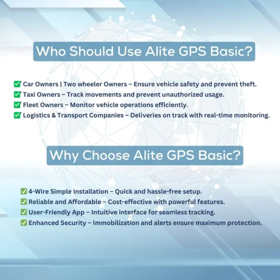 Alite GPS Tracker Basic (GPS Device + SIM + 1 Year Subscription)