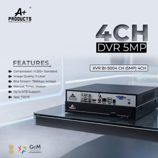 A+ Products 4ch XVR upto 5MP Support