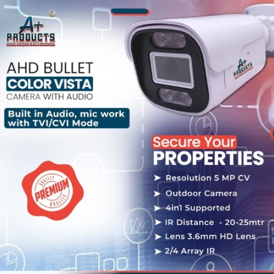 A+Products HD Bullet Camera 5MP 3.6mm Star Light With Audio (AP-CV-AHD-5MP-STAR-B01)