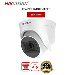 Hikvision 2MP Regular HD Dome Camera 2.8mm With Audio (DS-2CE76D0T-ITPFS)