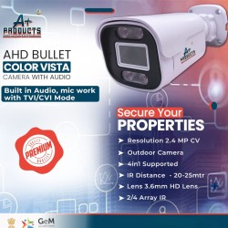 A+Products 2.4MP HD ColorVu Bullet Camera 3.6mm With Audio (CV-AHD-2.4-AD-B03)