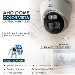 A+ Products HD Dome Camera 5MP 3.6mm Star Light With Audio(FM-5MP-D02)
