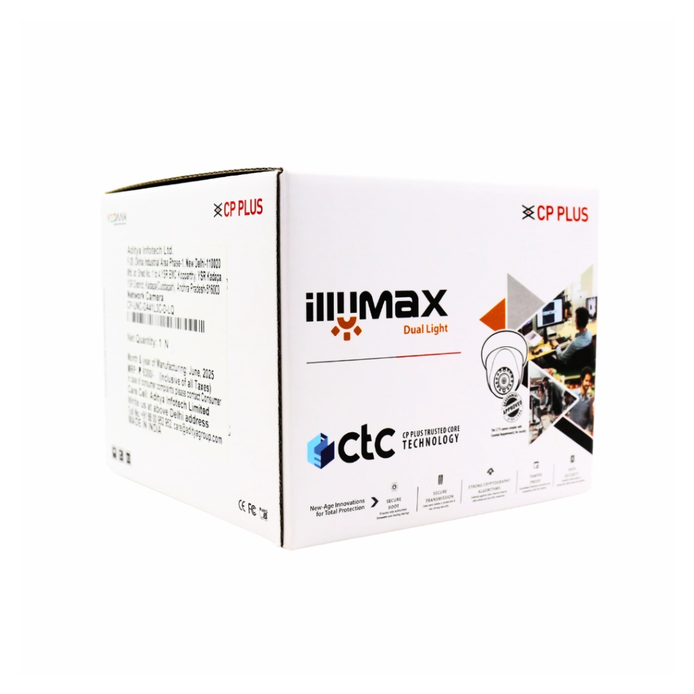 CP-Plus 4MP IP illumax Hybrid Dome Camera 3.6mm With Audio ...