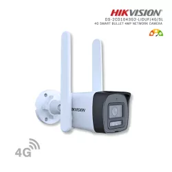 Hikvision IP 4MP Bullet Camera With 4G Sim Supported Dual Light 4MM Two Way Audio (DS-2CD1043G2-LIDUF/4G/SL)