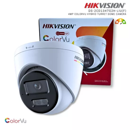 Hikvision IP 4mp ColorVu Hybrid Dome Camera 2.8mm With Audio ( DS-2CD1347G2H-LIU )