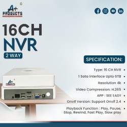 A+ Products 16ch NVR With 2 Way Audio