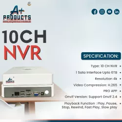 A+ Products 10ch 1 SATA H.265+ NVR (BI-GV-NVR-6110E)