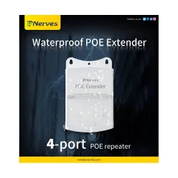 IP Nerves 4 Port 10/100 Mbps Poe Extender