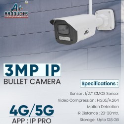 A+Products IP 3MP 4G Bullet Camera 3.6mm