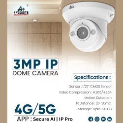 A+Products IP 3MP 4G Dome Camera 3.6mm