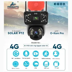 A+Products 2MP + 2MP 4G Dual Lens 3 Screen Solar PTZ Night Color Camera With Two Way Talk A+Products 2MP + 2MP 4G Dual Lens 3 Screen Solar PTZ Night Color Camera With Two Way Talk