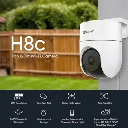 EZVIZ H8C 2MP IP WiFi Dome Camera With Night Colour | Two Way Audio