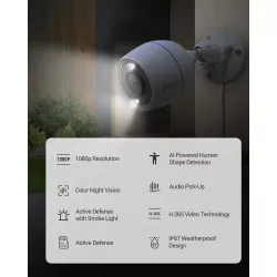 EZVIZ H3C 2MP IP WiFi Bullet Camera Night Colour With Built In Mic