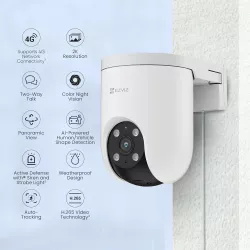 EZVIZ 3MP H8C IP Dome Camera With 4G Night Colour Two Way Audio