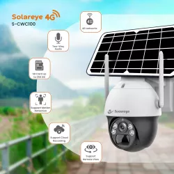 Secureye S-CWC100 4MP IP Outdoor 4G Solar PT Camera With Color Vision