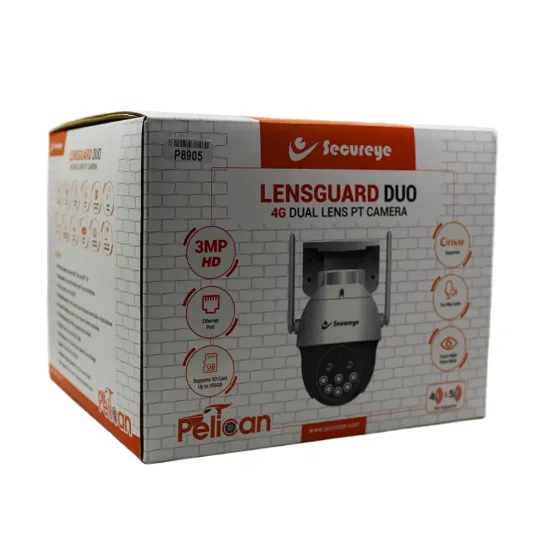Secureye S-PTZ2-4G Lensguard 4G 3mp PT Camera Dual Lens (2 Way Audio)