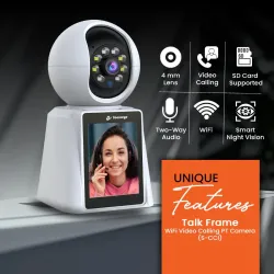 Secureye Wifi IP PT Camera 3MP Talk Frame Video Calling Camera  With Two Way Audio (S-CCI)
