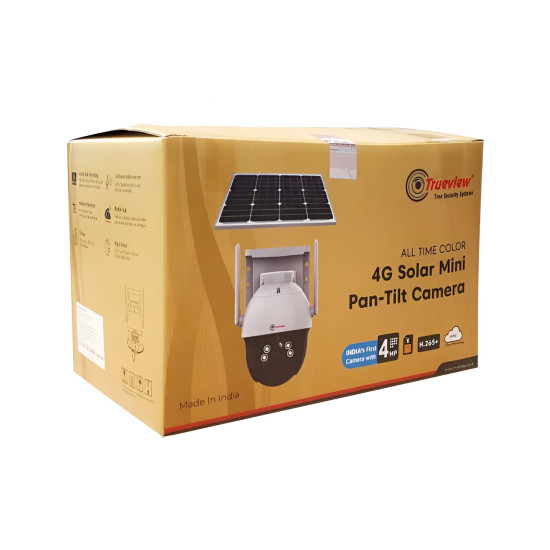 Trueview 4MP IP Outdoor 4G Solar Mini Night Colour Camera With Two Way Audio (T18149)