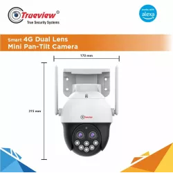 Trueview 4MP IP Dome 4G Night Color Dual Lens Camera With Two Way Audio (T18155)