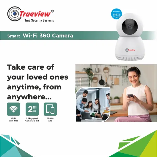 Trueview Robot 2MP IP WiFi Dome Camera Two Way Audio (T18166)