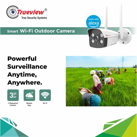 Trueview 3MP IP Bullet Color 4G Sim Supported Camera With Two Way Audio (T18175)