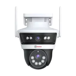 Trueview 2MP + 2MP IP Dome Camera Linkage With 4G Night Vision Dual  Lens Two Way Audio T18201