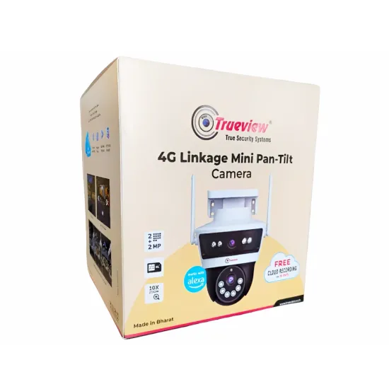 Trueview 2MP + 2MP IP Dome Camera Linkage With 4G Night Vision Dual  Lens Two Way Audio T18201
