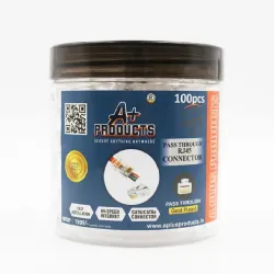 A+ Products RJ45 Connector Pass Through (Pack Of 100)