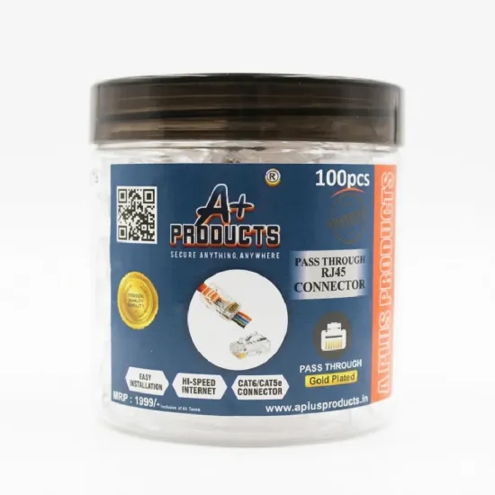 A+ Products RJ45 Connector Pass Through (Pack Of 100)