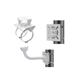 Pole Mount Bracket 2 Loops For CCTV Camera Universal