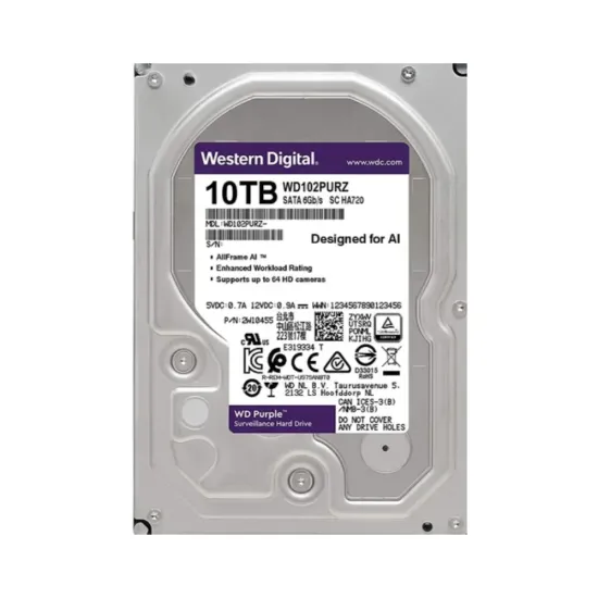 WD 10TB PURPLE PRO SATA 3.5 Inch Surveillance CCTV Hard Disk