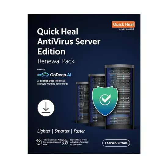 Quick Heal ES1UP Server Edition 1 User 3 Year Antivirus (Renewal)