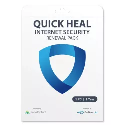Quick Heal IR1UP Internet Security 1 User 1 Year Antivirus (Renwal)