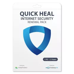 Quick Heal IS1UP Internet Security 1 User 3 Year Antivirus (Renwal)