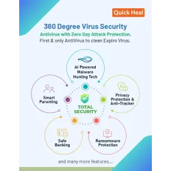 Quick Heal Total Security TR3 3 User 1 Year Antivirus (With Activation Scheme)