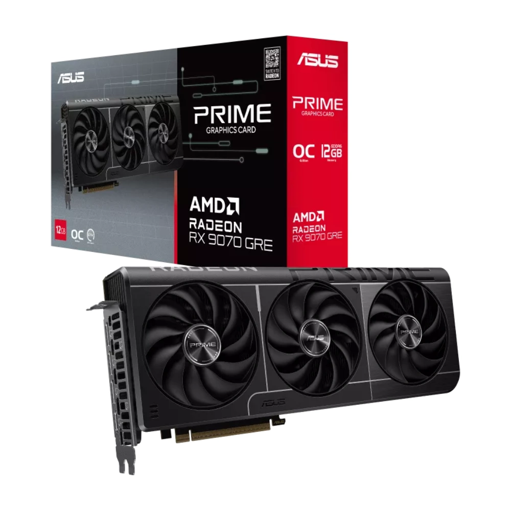 Asus Graphic Card AMD Radeon RX 9070 GRE Prime OC 12GB DDR6 Triple Fan view 8