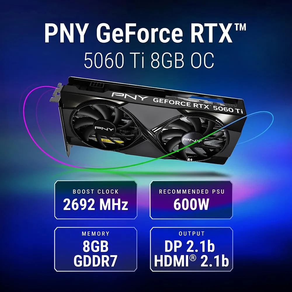 PNY Graphic Card Nvidia RTX 5060 Ti 8GB DDR7 view 2