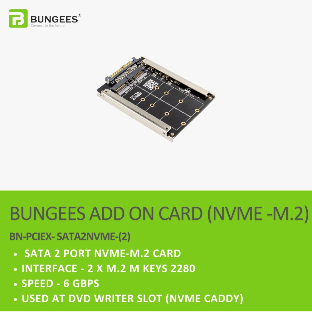 Bungees 2.1 NVMe TO U.2 SFF-8639 Converter for  workstations and enterprise storage SAS to nvme view 2