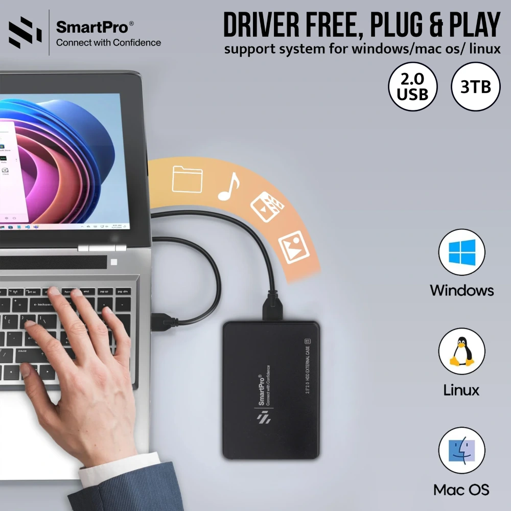 Smart-Pro HDD Casing 2.5 Inch USB 2.0 Plastic view 4