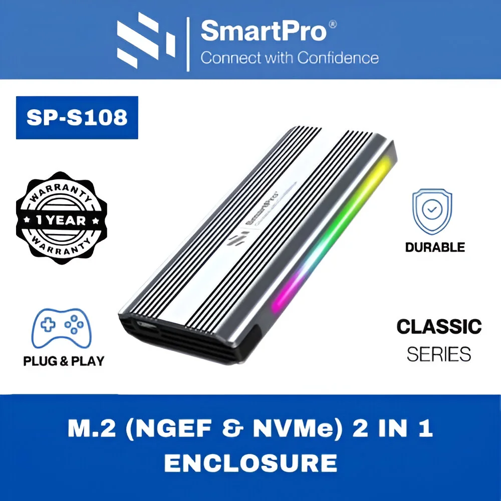 Smart-Pro SSD Casing M.2 | NVMe Type-C (2in1) SP-S108 view 4