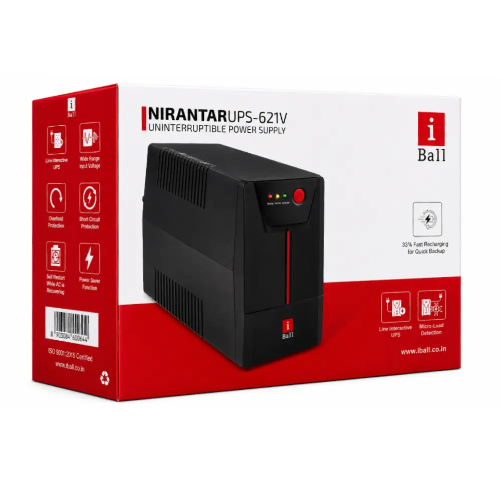 Iball UPS 600VA NIRANTAR 621V (2 Full Warranty) - View 1