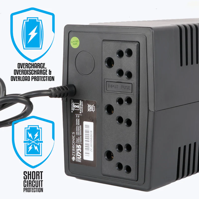 Zebronics 600VA U735 UPS view 3