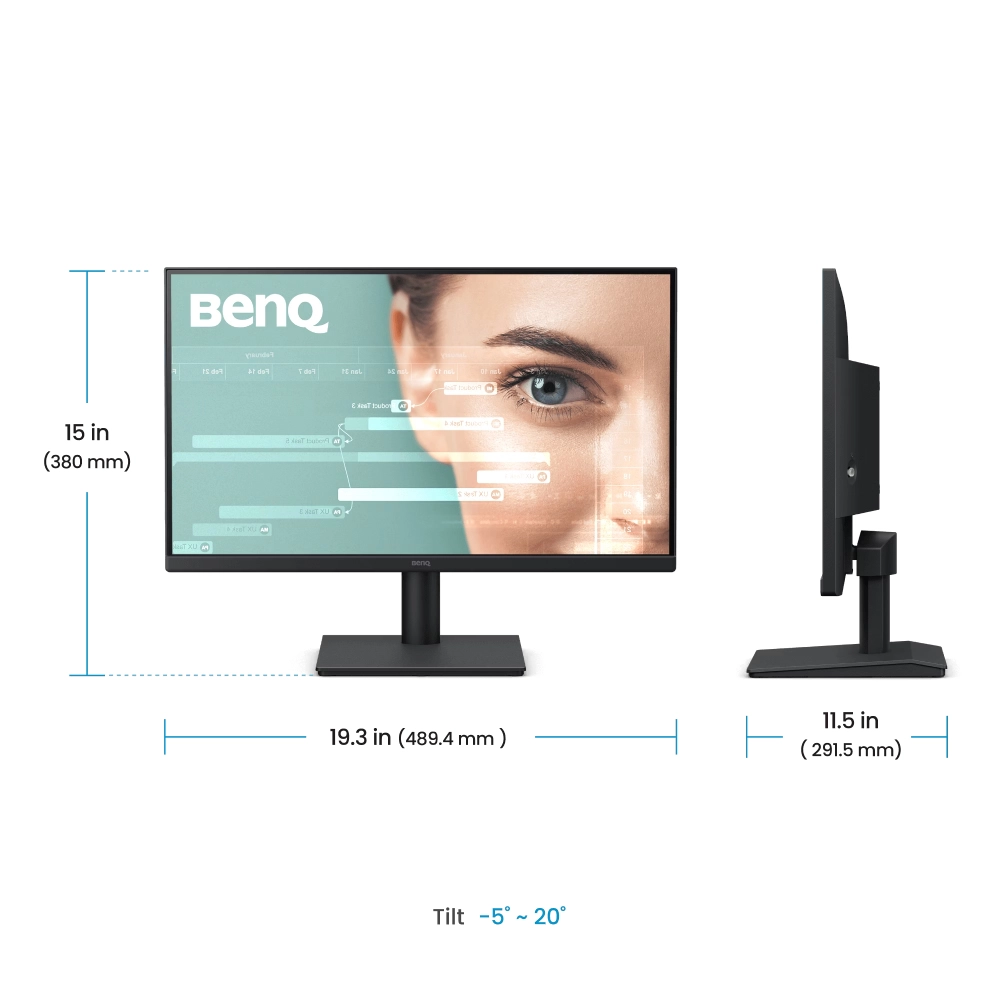 BenQ LED Monitor 21.5" FHD IPS Panel With HDMI | VGA | Speaker (GW2291) view 3