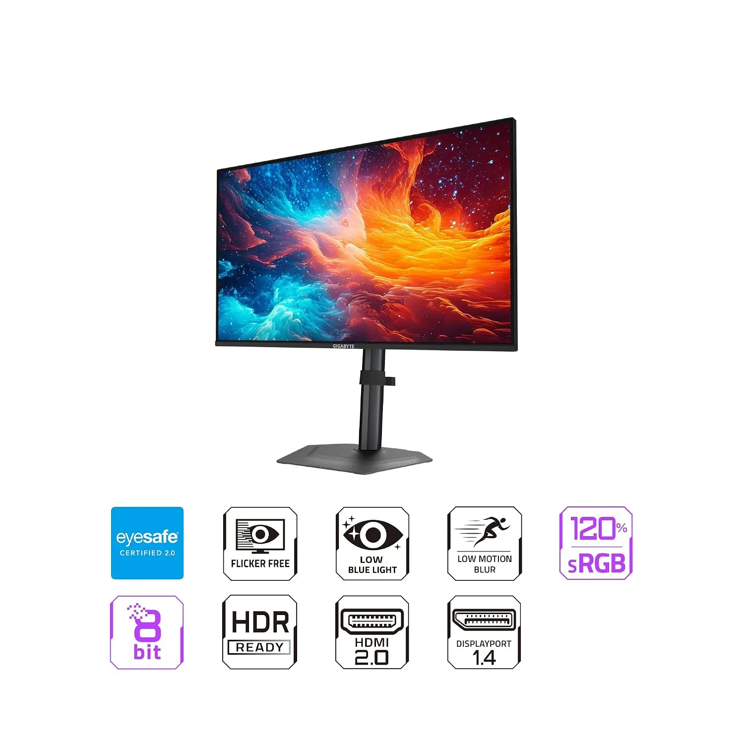 Gigabyte Gaming LED Monitor 24" IPS FHD 240Hz with Speaker (G25F2A) view 6
